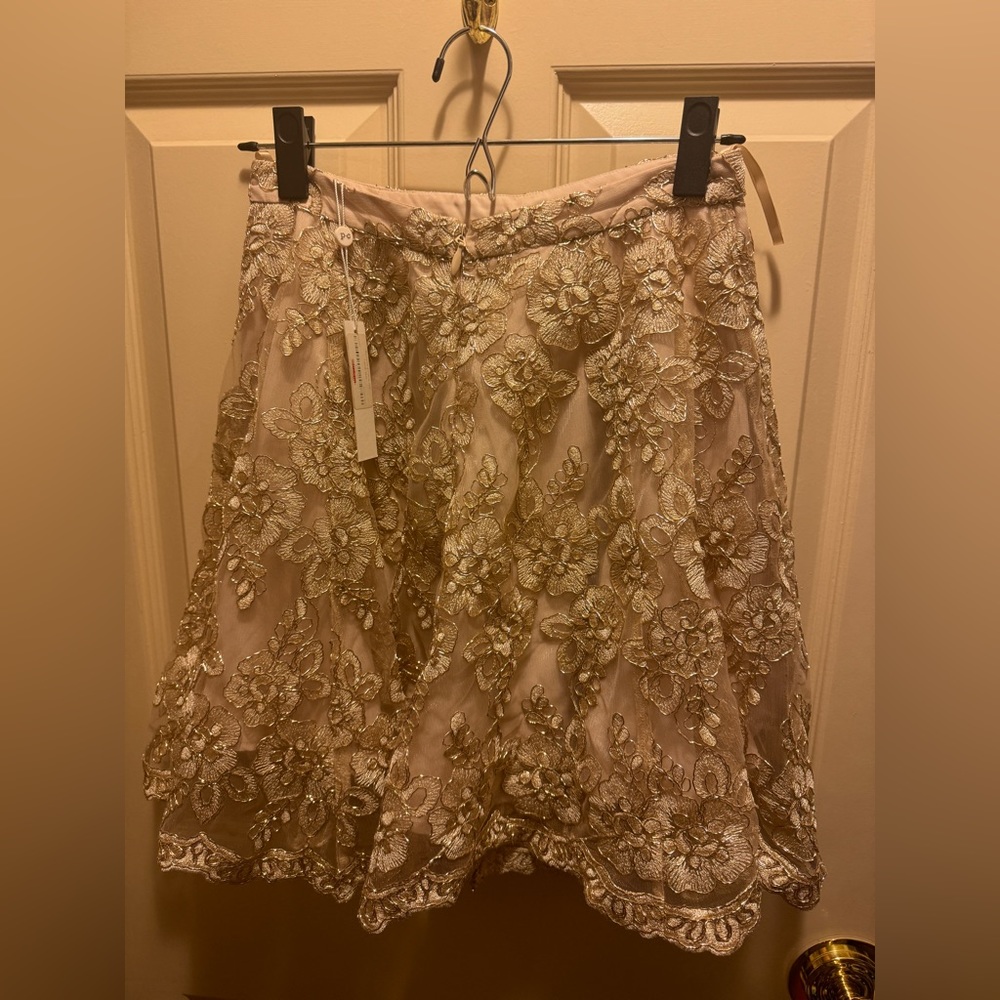 Paper Crown Farrah Gold Skirt